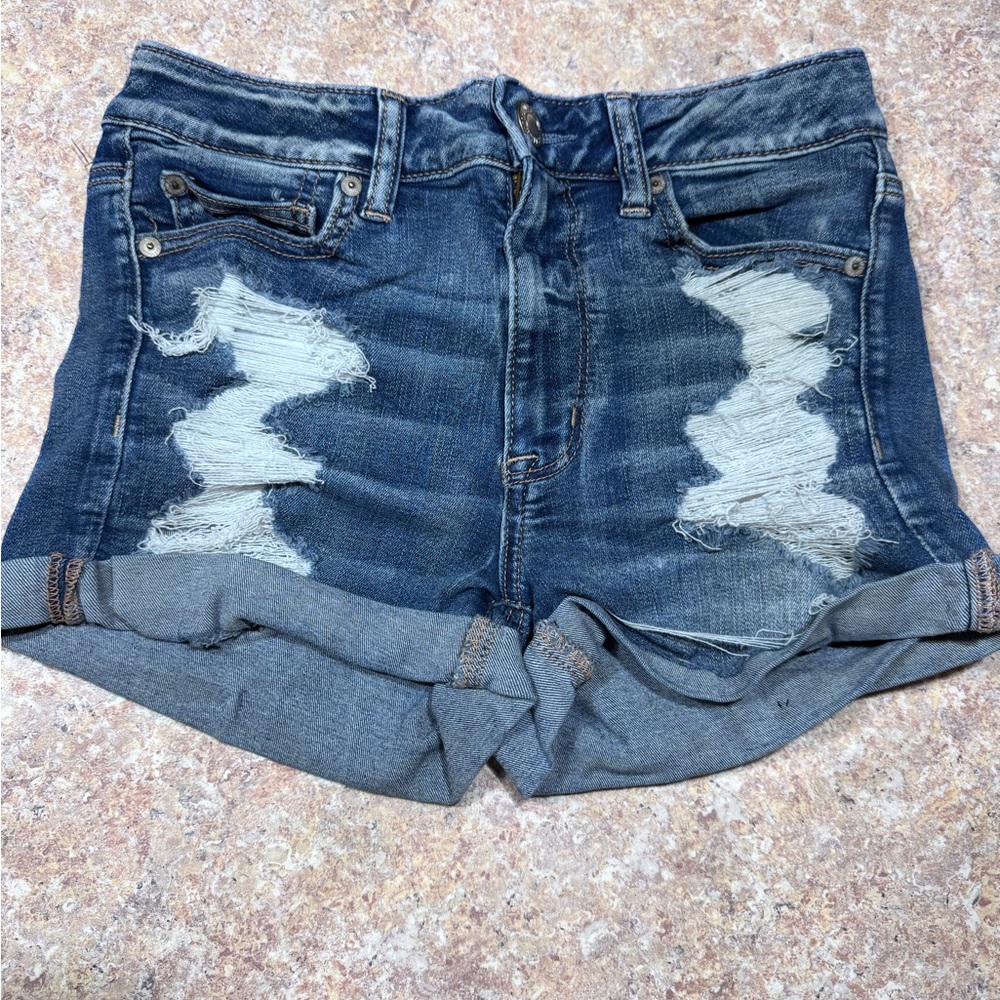 Distressed Denim Women Shorts